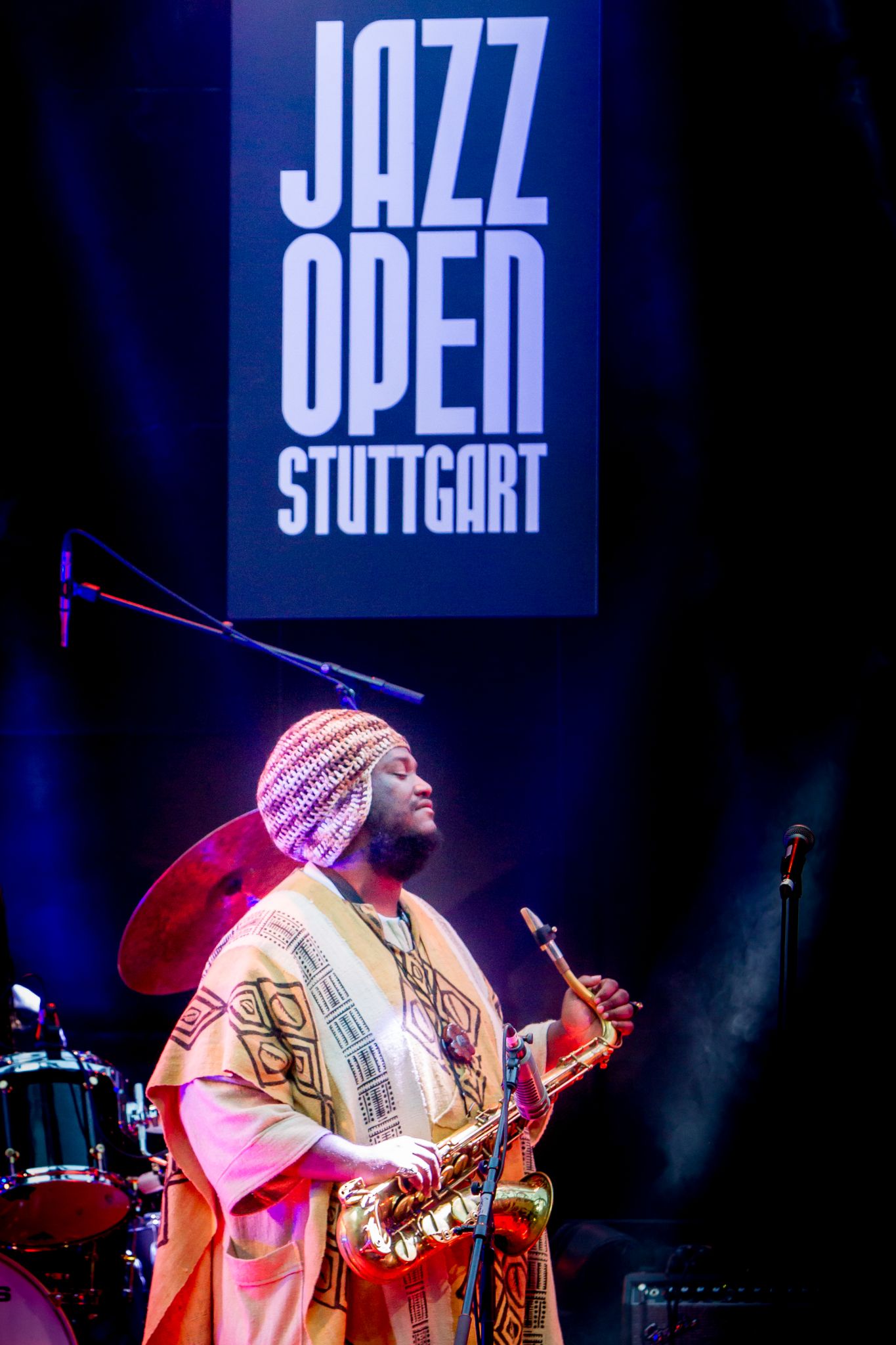 Kamasi Washington performing at the Altes Schloss at the Stuttgart Jazz Open 2017.