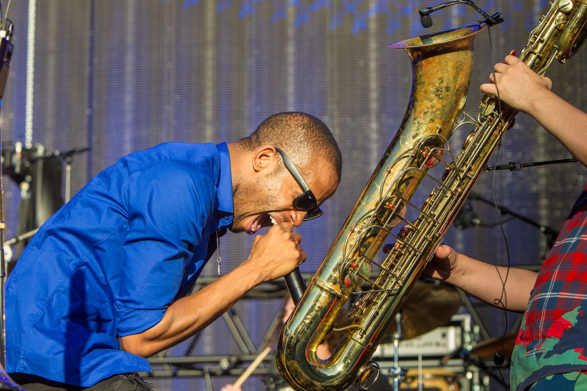 Trombone Shorty performs at the Schlossplatz during the Stuttgart Jazz Open