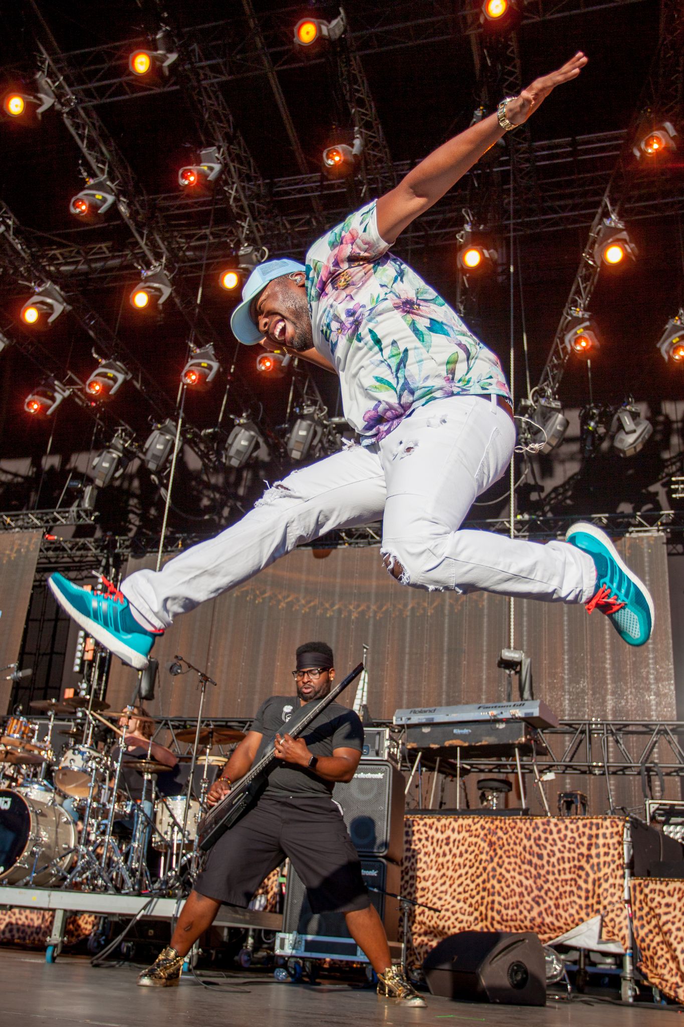 Trombone Shorty performs at the Schlossplatz during the Stuttgart Jazz Open
