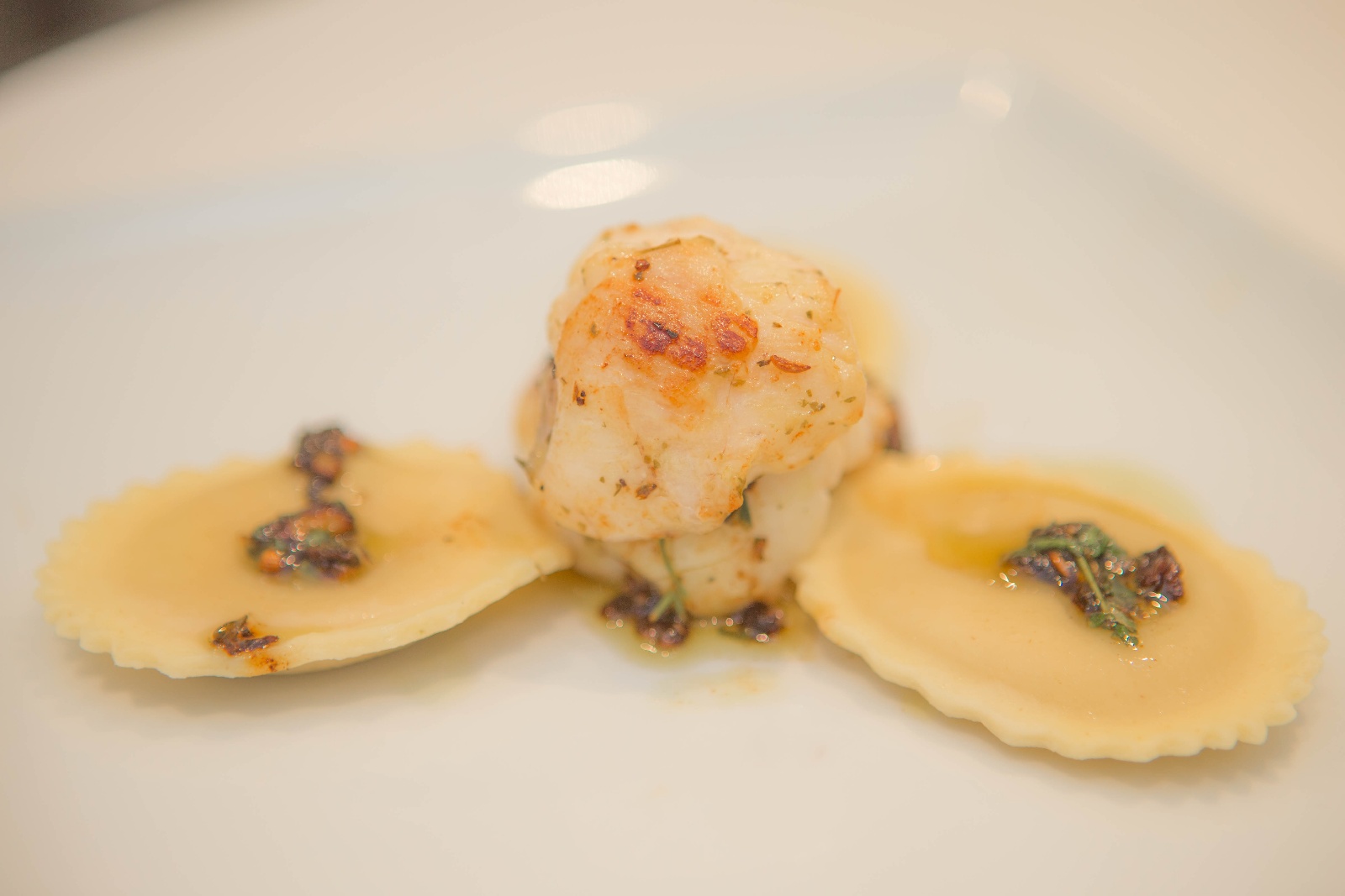 Joues de Lotte raviolis aux cèpes